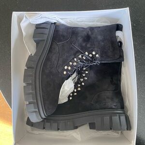 Black Studded Women's Boots